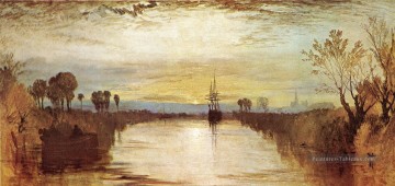 Chichester Canal paysage romantique Joseph Mallord William Turner Peinture à l'huile
